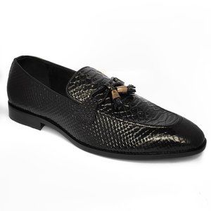 Bashwood Handmade Original Leather Snake Texture Loafers